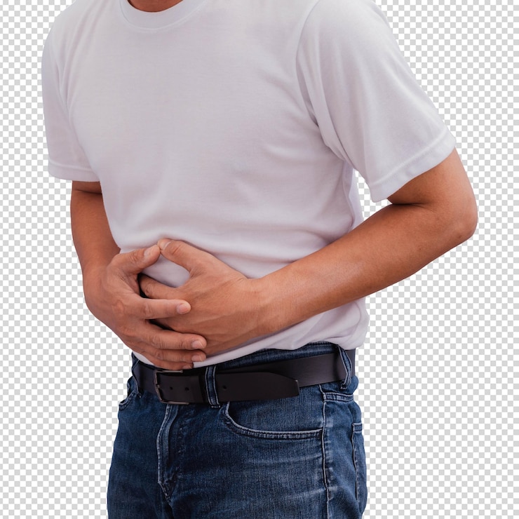 PSD homem com dores abdominais