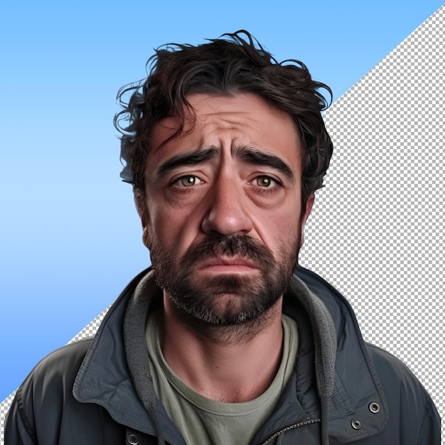 Homem com expressão facial triste png