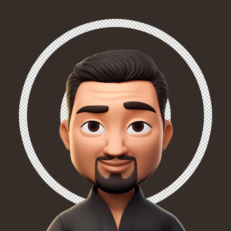 PSD homem de desenho animado em 3d avatar