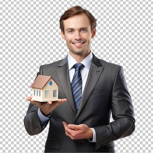 PSD homem de negócios hold house png