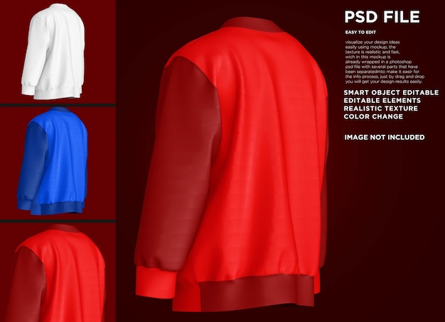 PSD homem desenho cardigan terno merda manga longa mockup