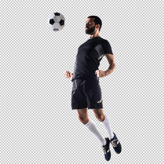 Homem jogando futebol