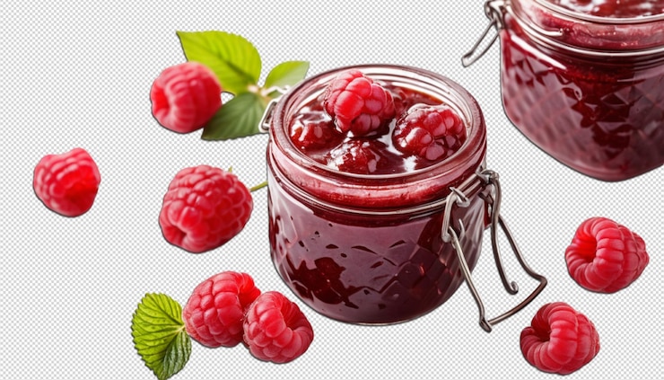 PSD homemade delicious raspberry jam recipe