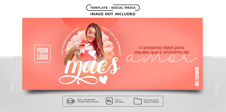 PSD homenagem de banner de mídia social ao dia das mães