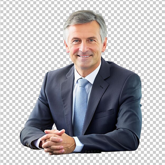 Homens de negócios realistas bonitos em fundo transparente psd