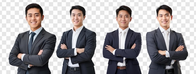 Homme d'affaires de collection sur fond de transparence PSD