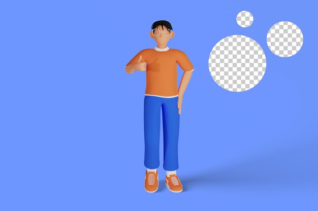 homme affaires, concept, 3d, illustration