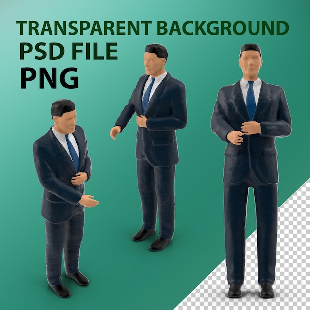 Homme d'affaires en miniature PNG