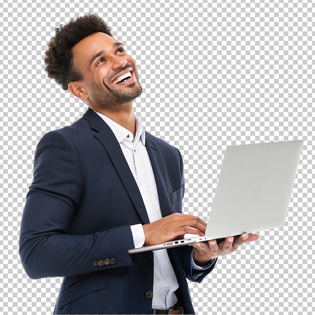 un homme d'affaires travaillant sur un ordinateur portable