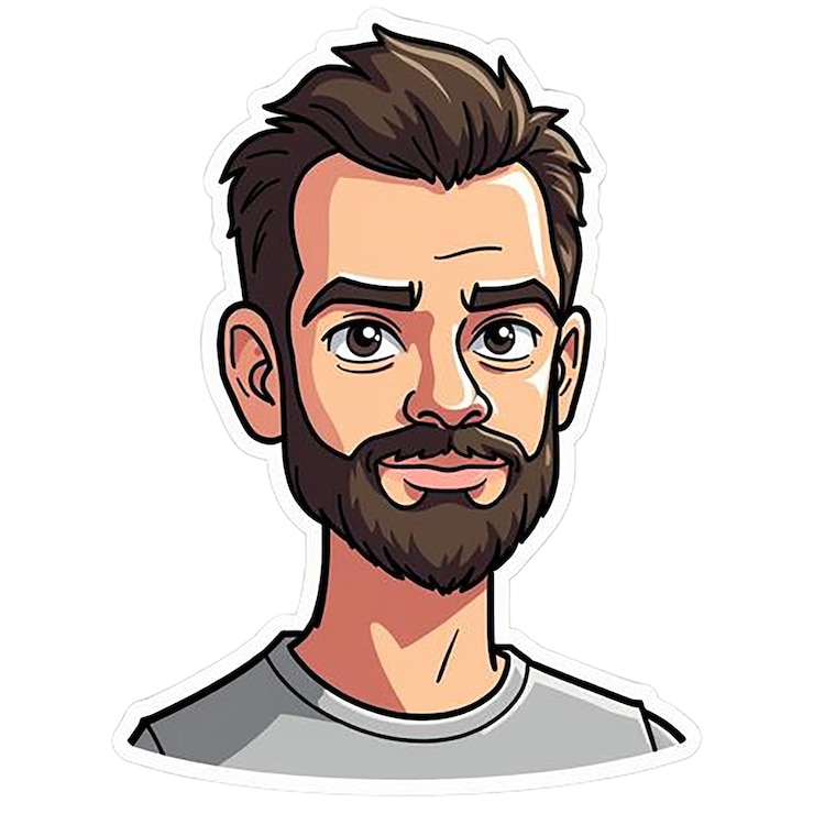 PSD un homme avec une barbe et une moustache est montré avec un fond blanc