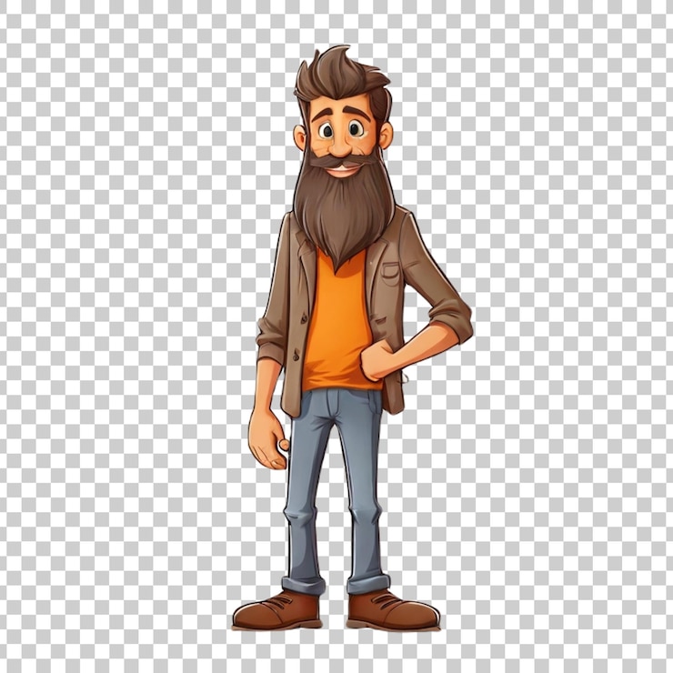 PSD un homme avec une barbe et une moustache