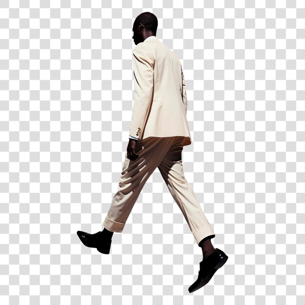 Un homme en costume beige