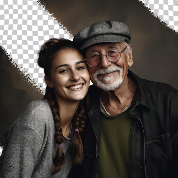 PSD un homme et une femme posent pour une photo avec les mots 