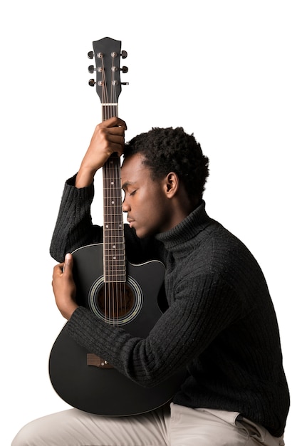 PSD un homme avec une guitare jouant de la musique