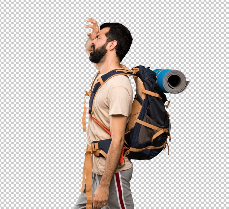 PSD homme de randonneur