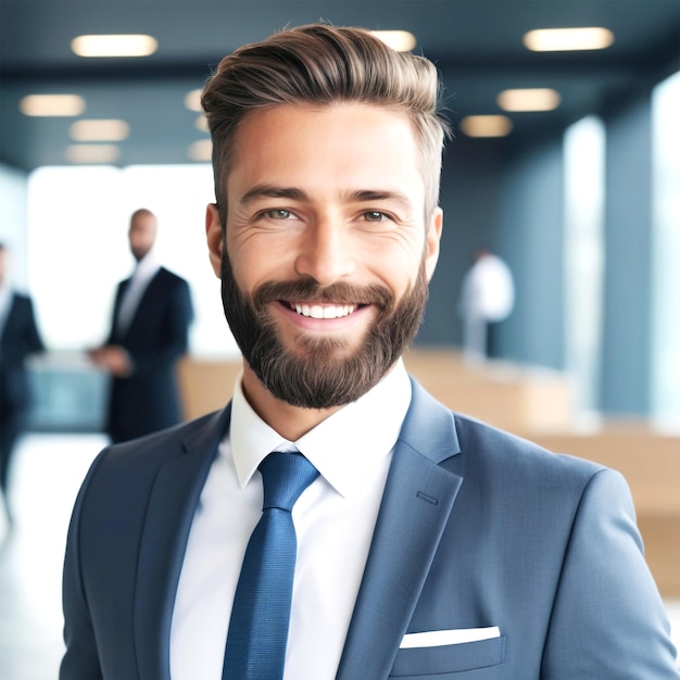 PSD un homme souriant posant pour un cv.