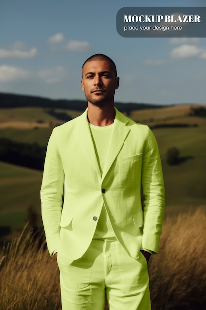 PSD un homme de taille moyenne portant un blazer.