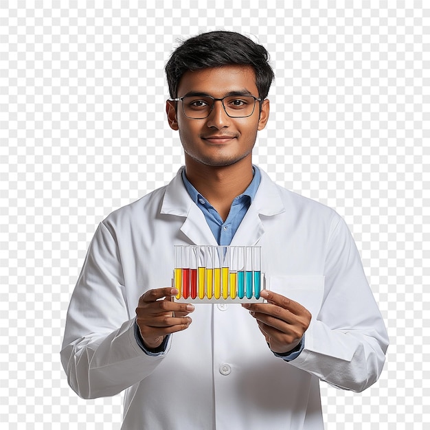 un homme tenant une pile colorée de ruban adhésif coloré avec un crayon multicolore