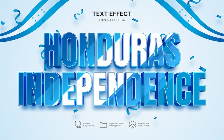 PSD honduras text effect