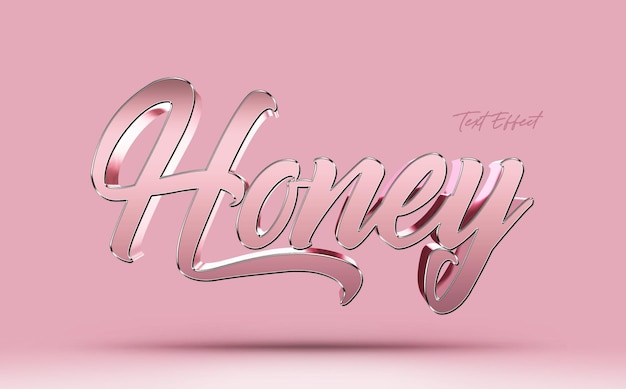 PSD honey 3d-text-stil-effektvorlage