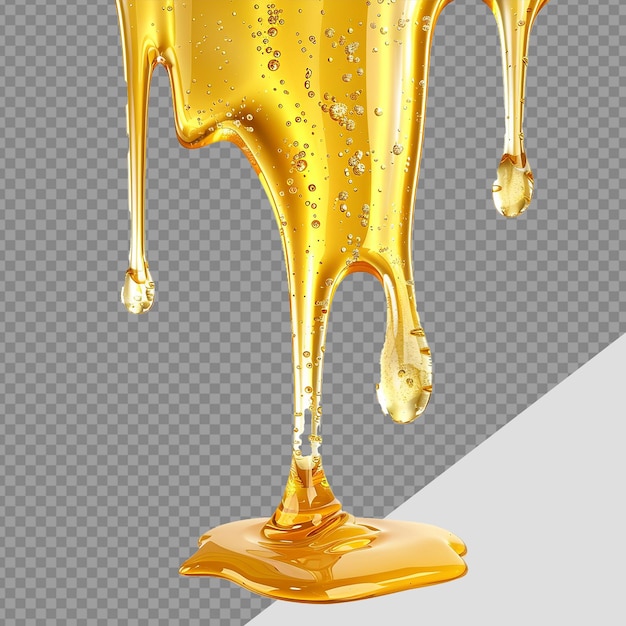 Honey dripping png isolado em fundo transparente