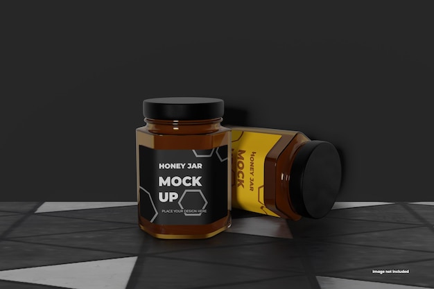 Honey jar mockup