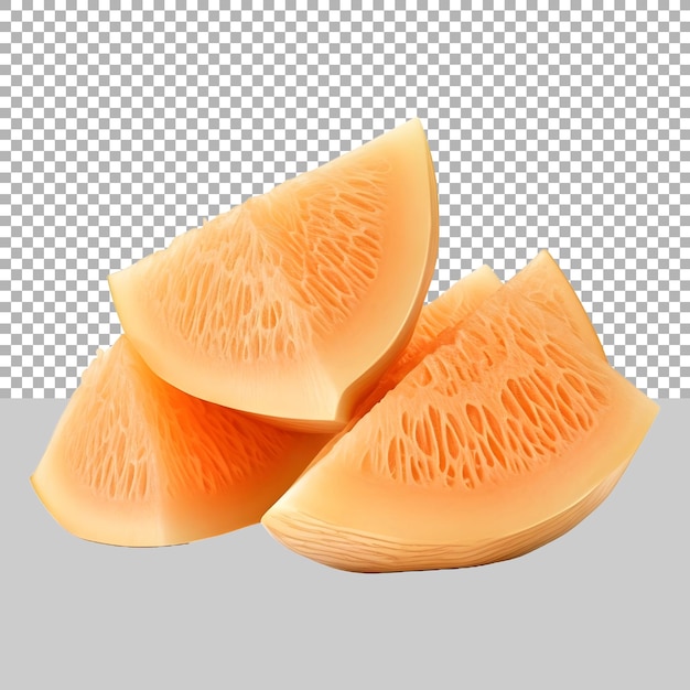 PSD honeydew de frutas de verão em fundo transparente ai gerado