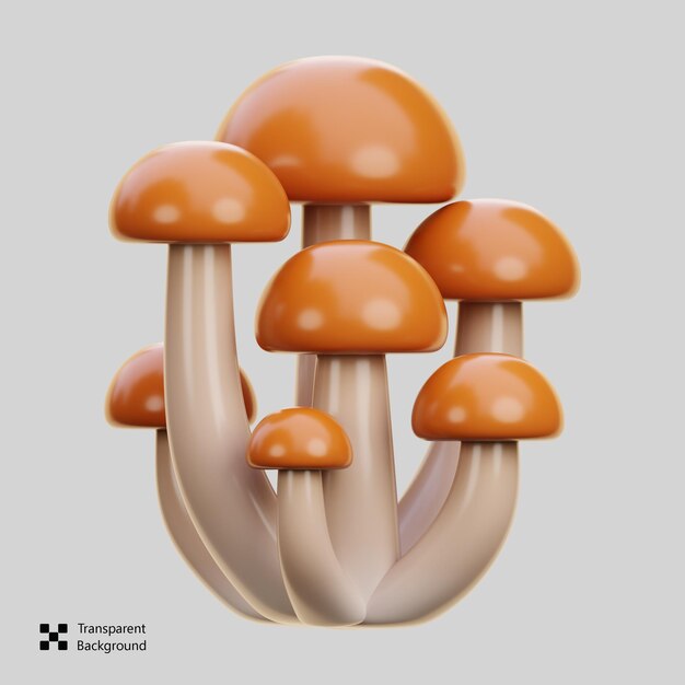 hongo, 3d, icono