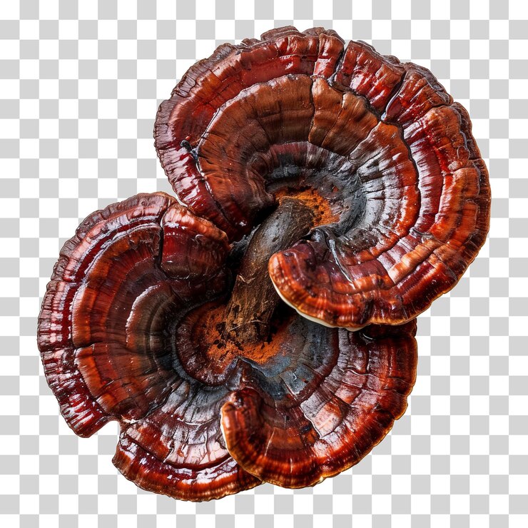 PSD hongo ganoderma aislado sobre fondo transparente png
