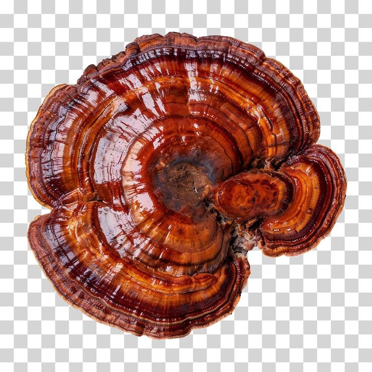 PSD el hongo ganoderma aislado sobre un fondo transparente png