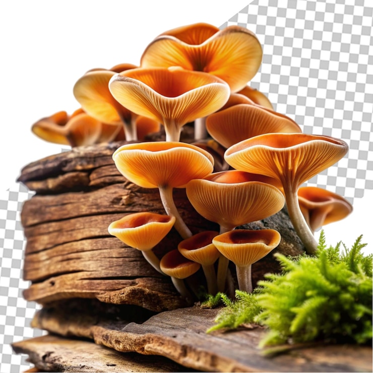 PSD los hongos chanterelle aislados sobre un fondo blanco