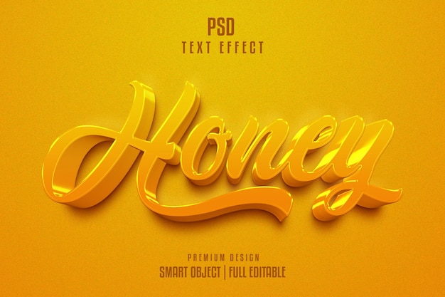 PSD honig-3d-texteffektstil