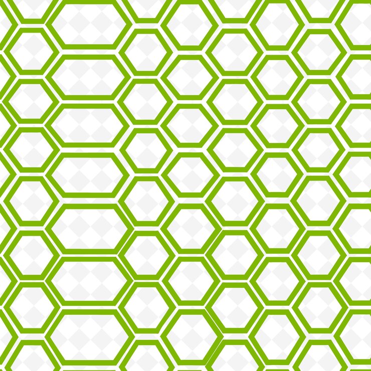 PSD honigstock-hexagonalmuster mit sechseck-ikonen und verknüpfung natur-inspirierte abstrakte konturkunst