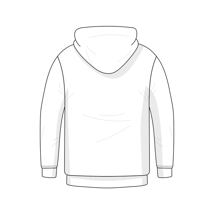 PSD hoodie-linie-kunstillustration