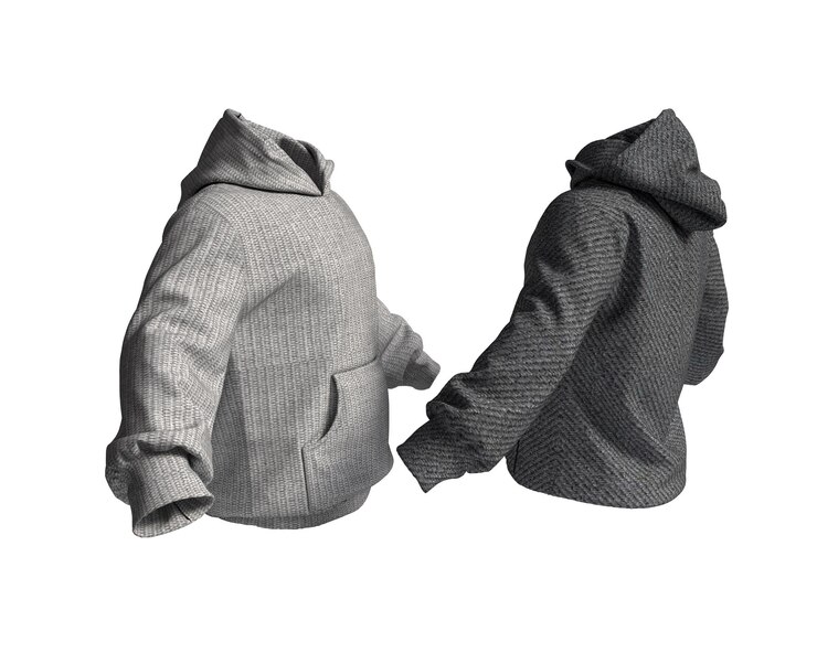 PSD hoodie mockup template black and white