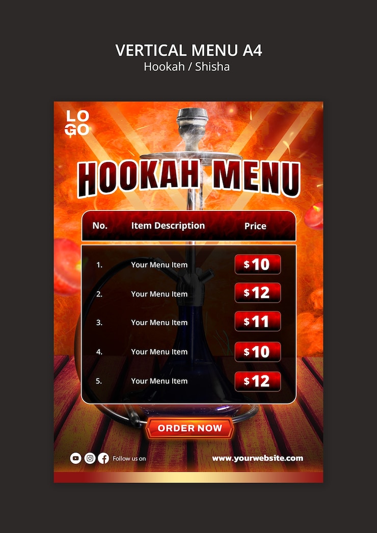PSD hookah template design
