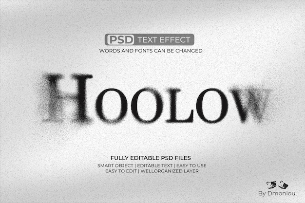 Hoolow Dusty Text-Effekt