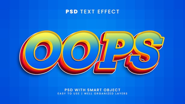 Hoppla Texteffekt bearbeitbarer 3D-Comic-Stil