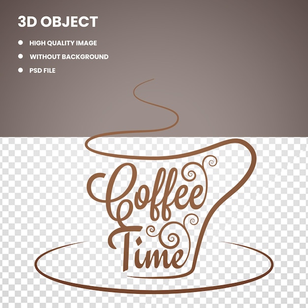 PSD hora do café 3d