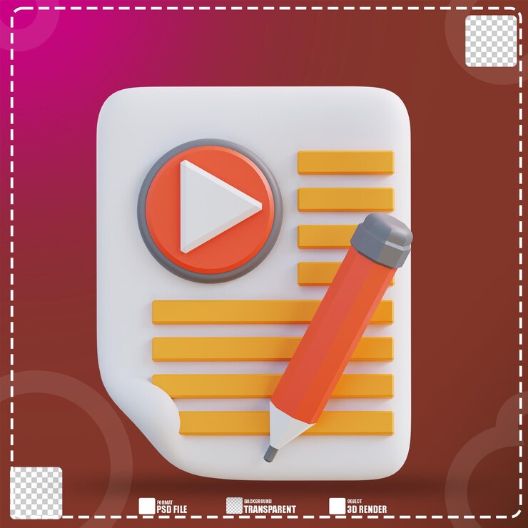 PSD horario de películas de ilustración 3d 3