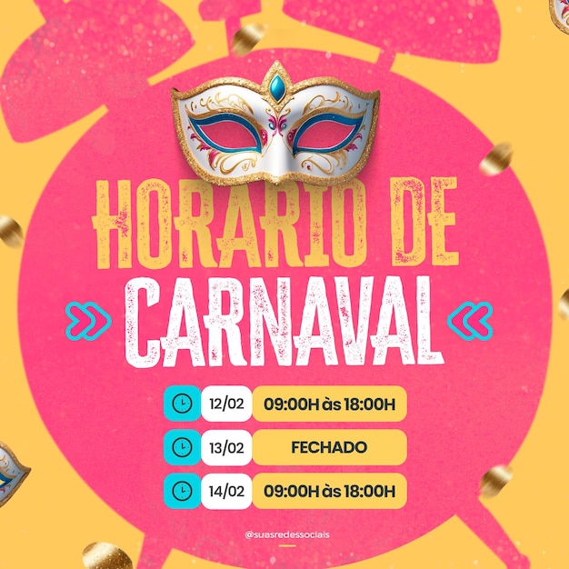 Horarios de apertura del carnaval