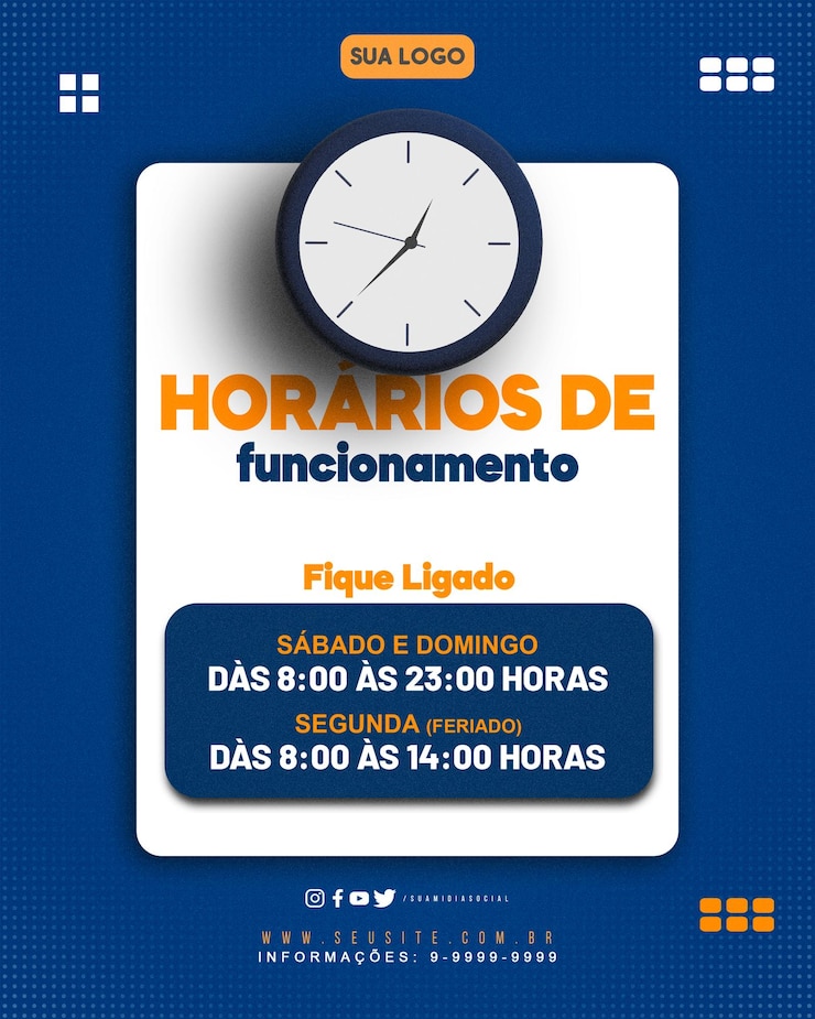 PSD horio de funcionamento plantilla de alimentación