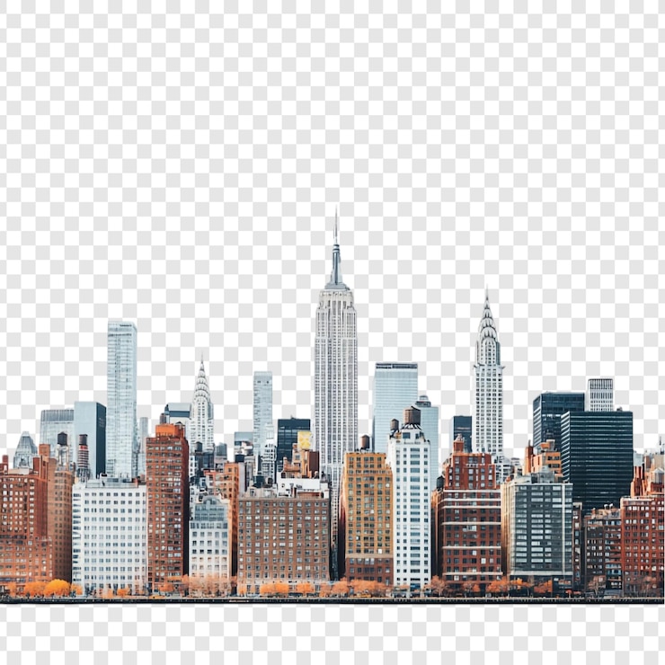 PSD l'horizon emblématique une vue à couper le souffle sur les merveilles architecturales de manhattan
