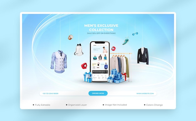 PSD horizont-sonderverkaufsrabatt-web-banner-template-design