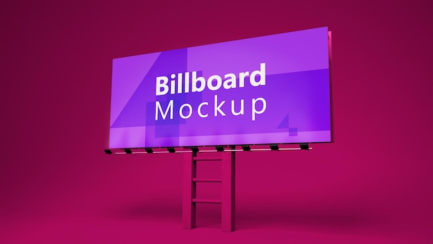 Horizontales billboard-mockup mit bearbeitbarem hintergrund