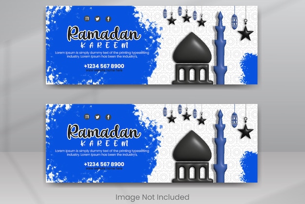 PSD horizontales ramadan-grußbanner