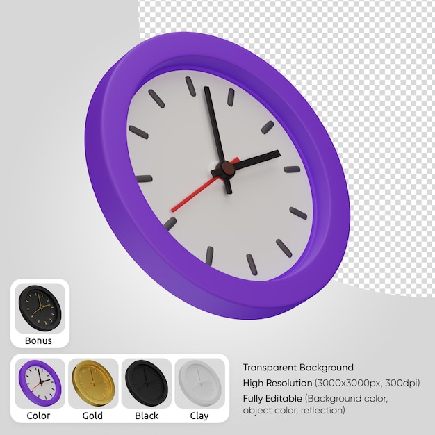 horloge 3d