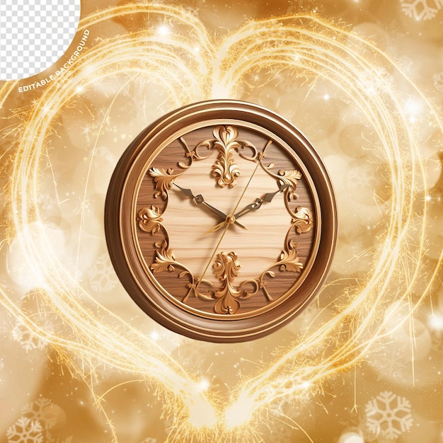 une horloge avec des aiguilles sur le visage