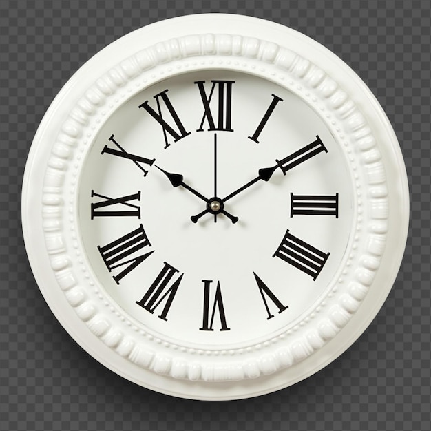 Horloge à chiffres romains blancs