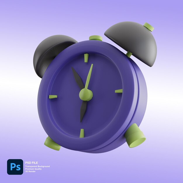 PSD horloge d'illusration 3d